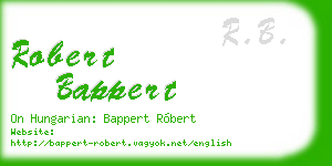 robert bappert business card